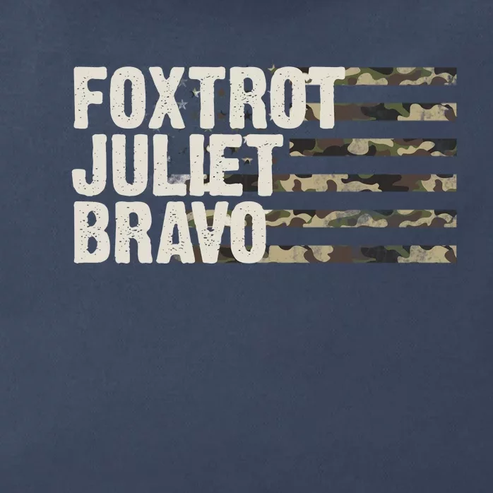 Foxtrot Juliet Bravo Camo Military Flag Zip Tote Bag