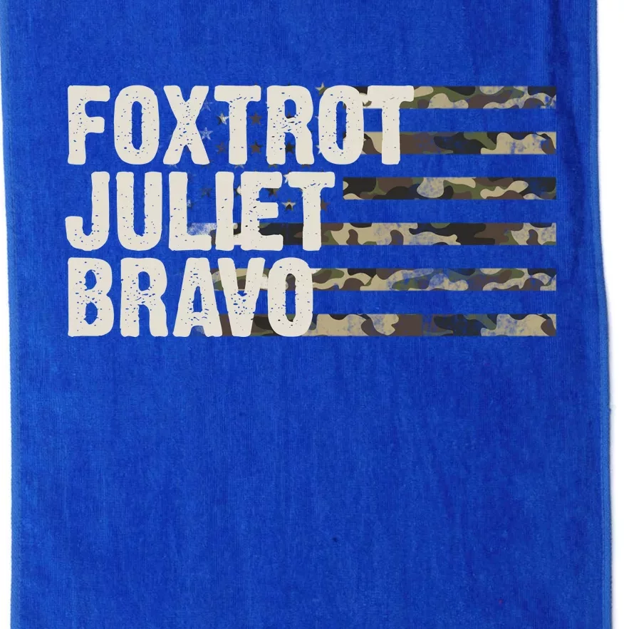 Foxtrot Juliet Bravo Camo Military Flag Platinum Collection Golf Towel