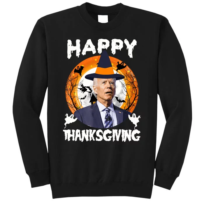 Funny Joe Biden Happy Thanksgiving Confused Happy Halloween Tall Sweatshirt