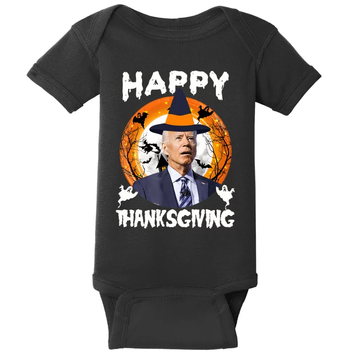 Funny Joe Biden Happy Thanksgiving Confused Happy Halloween Baby Bodysuit