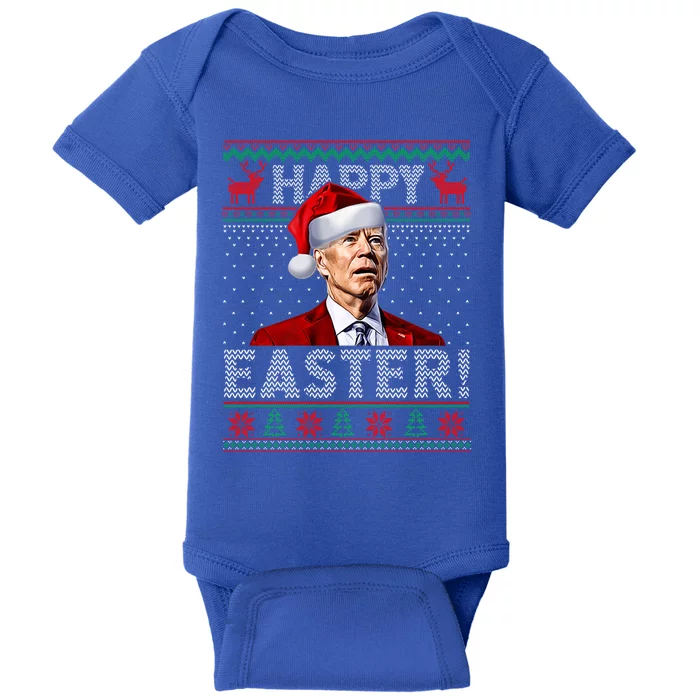 Funny Joe Biden Happy Easter Ugly Christmas Gift Baby Bodysuit