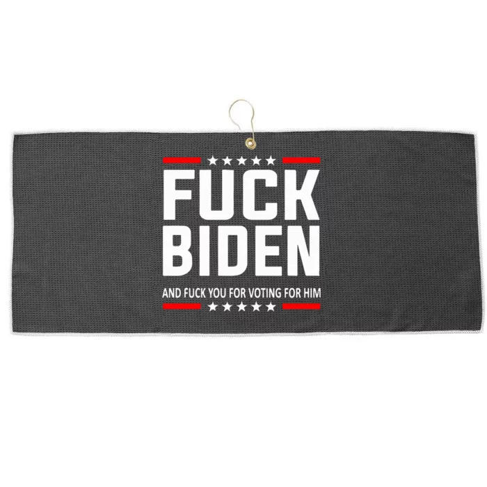 Fuck Joe Biden Large Microfiber Waffle Golf Towel