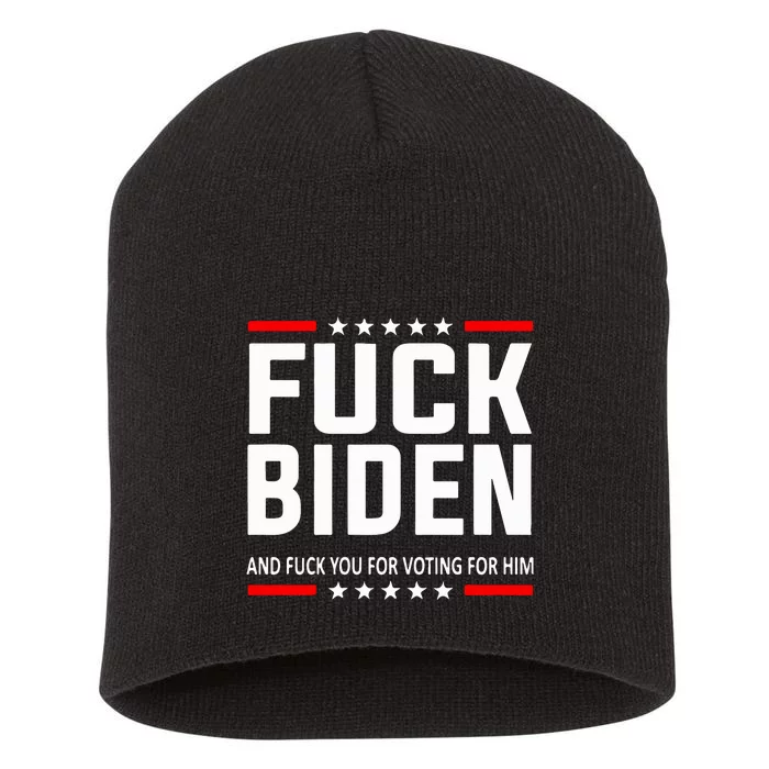 Fuck Joe Biden Short Acrylic Beanie