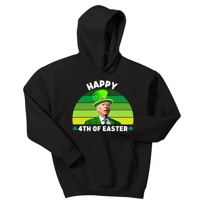 Funny Joe Biden St Patricks Day Happy 4th Of Easter Kids Hoodie