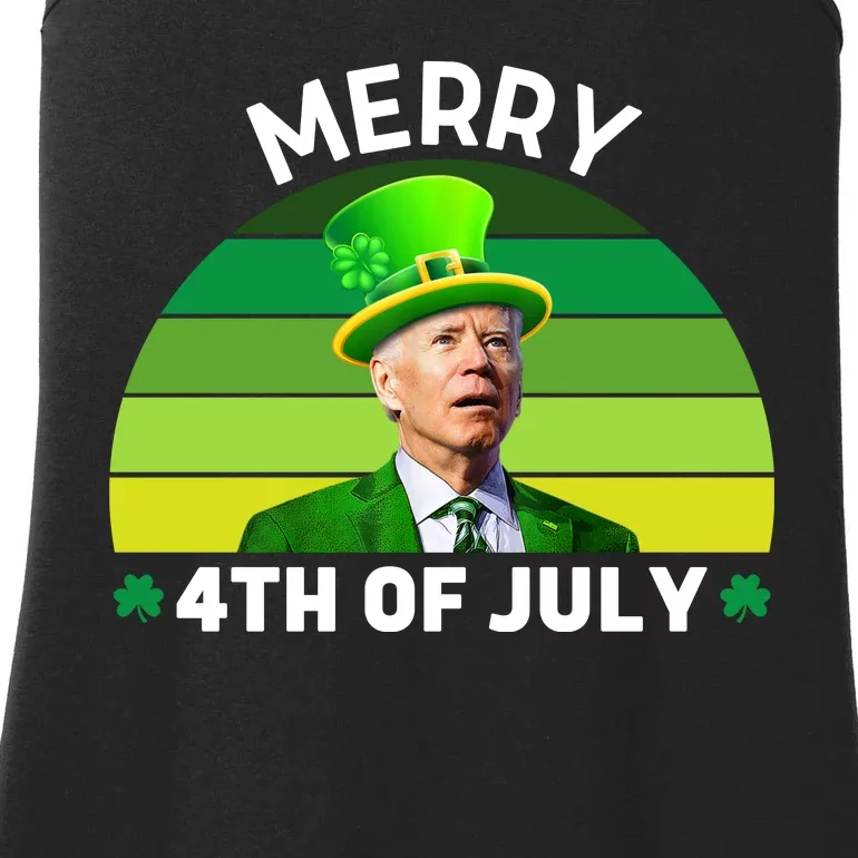 Funny Joe Biden St Patricks Day Merry 4th Of July Ladies Essential Tank