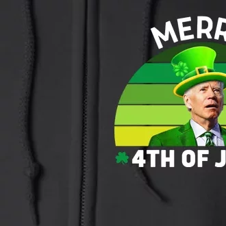 Funny Joe Biden St Patricks Day Merry 4th Of July Full Zip Hoodie