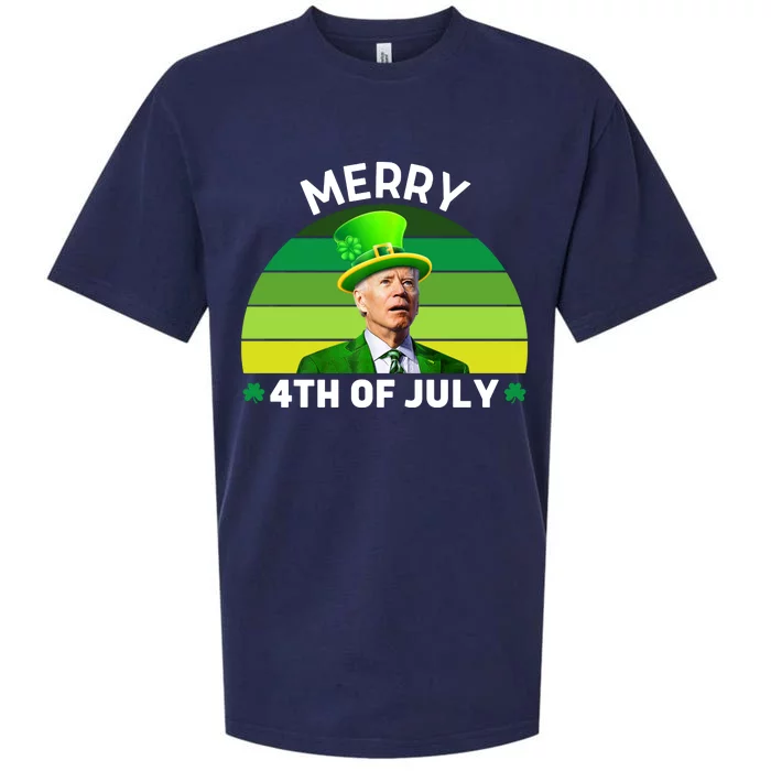 Funny Joe Biden St Patricks Day Merry 4th Of July Sueded Cloud Jersey T-Shirt