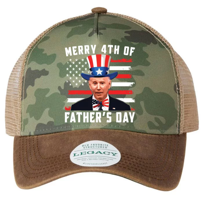 Funny Joe Biden Happy Merry 4th Of July Confused Fathers Day Legacy Tie Dye Trucker Hat