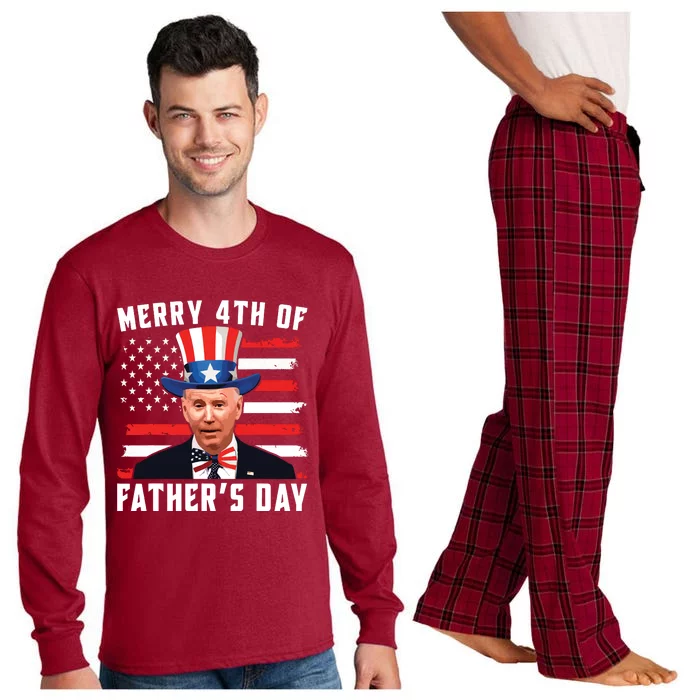 Funny Joe Biden Happy Merry 4th Of July Confused Fathers Day Long Sleeve Pajama Set