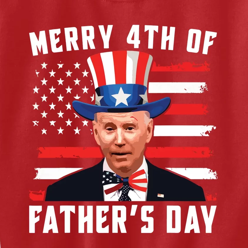 Funny Joe Biden Happy Merry 4th Of July Confused Fathers Day Kids Sweatshirt