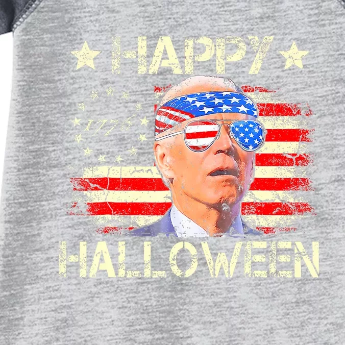 Funny Joe Biden 4th Of July Happy Halloween Us Flag Infant Baby Jersey Bodysuit