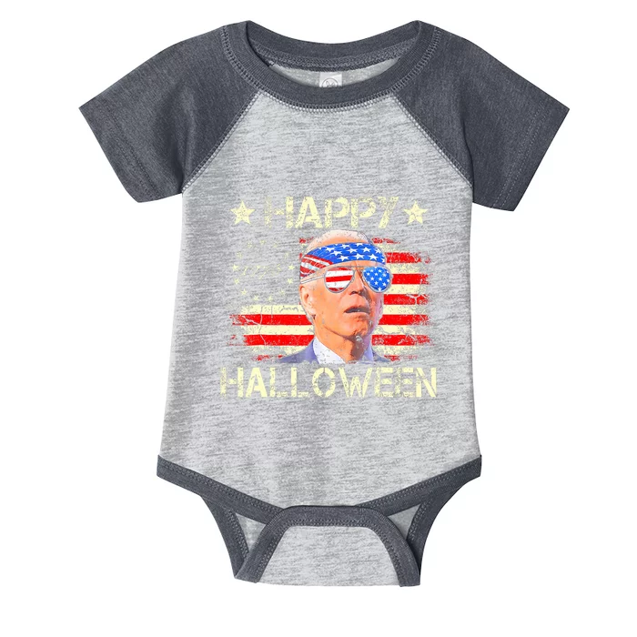 Funny Joe Biden 4th Of July Happy Halloween Us Flag Infant Baby Jersey Bodysuit