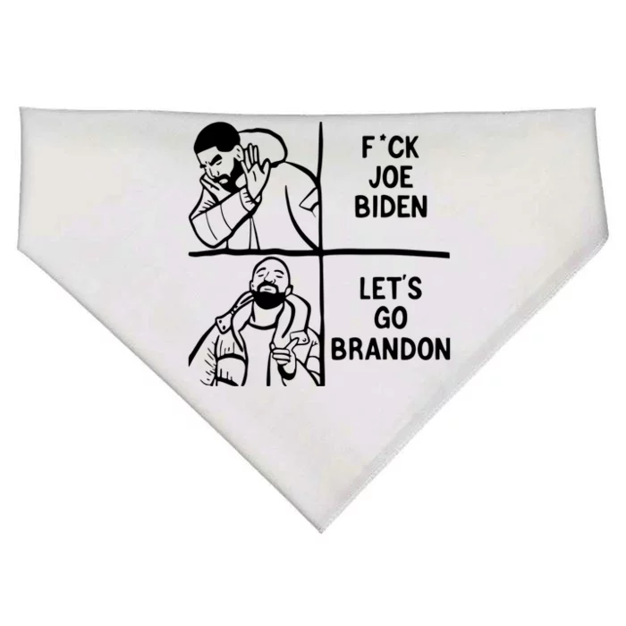 Fuck Joe Biden Lets Go Brandon Conservative Us USA-Made Doggie Bandana