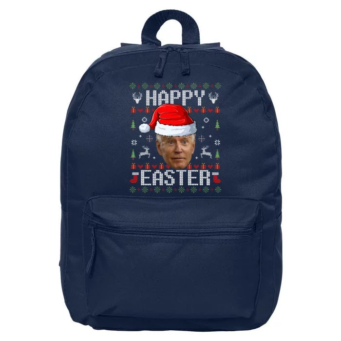 Funny Joe Biden Happy Easter Funny Ugly Christmas Sweater 16 in Basic Backpack