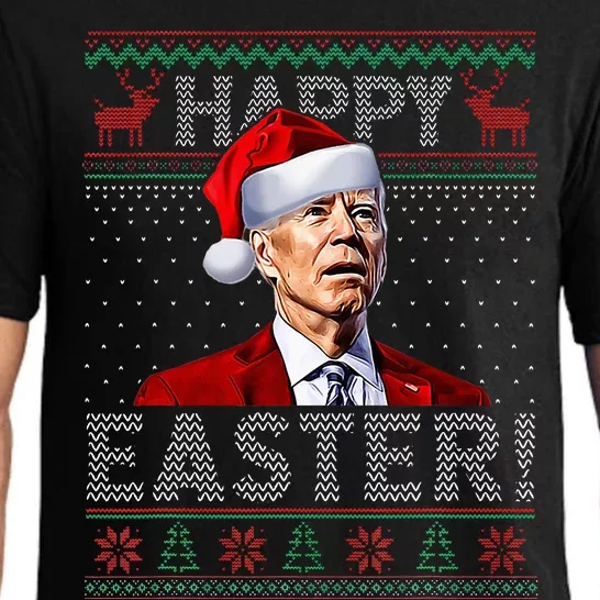 Funny Joe Biden Happy Easter Ugly Christmas Sweater Pajama Set