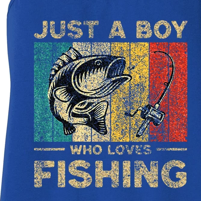 Fishing Jokes Boy Fisherman Bass Fish Women's Racerback Tank