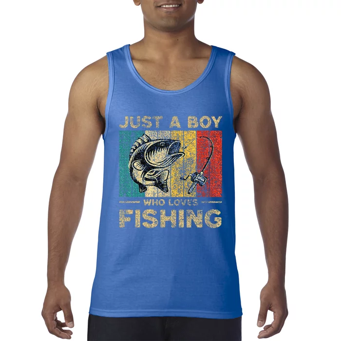 Fishing Jokes Boy Fisherman Bass Fish Tank Top