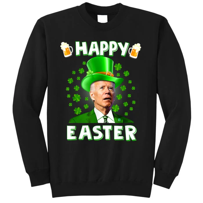 Funny Joe Biden Happy Easter Confused St Patricks Day Tall Sweatshirt