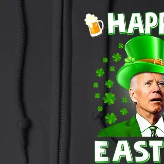 Funny Joe Biden Happy Easter Confused St Patricks Day Full Zip Hoodie