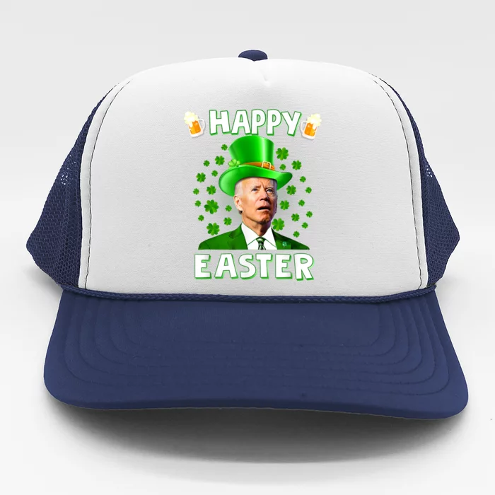 Funny Joe Biden Happy Easter Confused St Patricks Day Trucker Hat