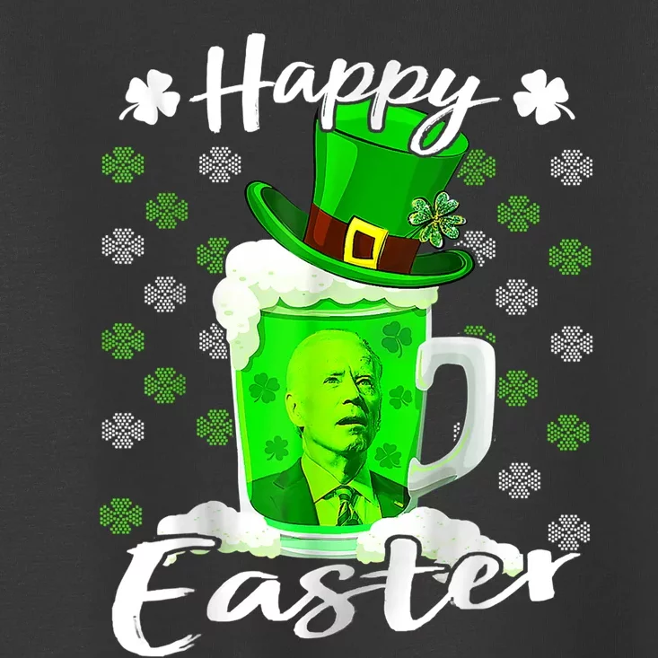 Funny Joe Biden Drink Beer Easter Confused St Patricks Day Toddler T-Shirt