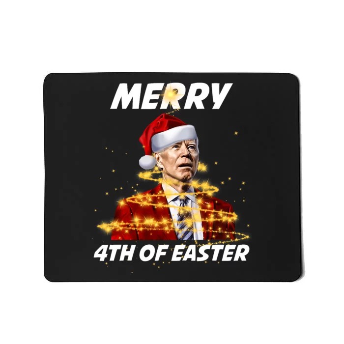 Funny Joe Biden Christmas Santa Hat Merry 4th Of Easter Xmas Mousepad