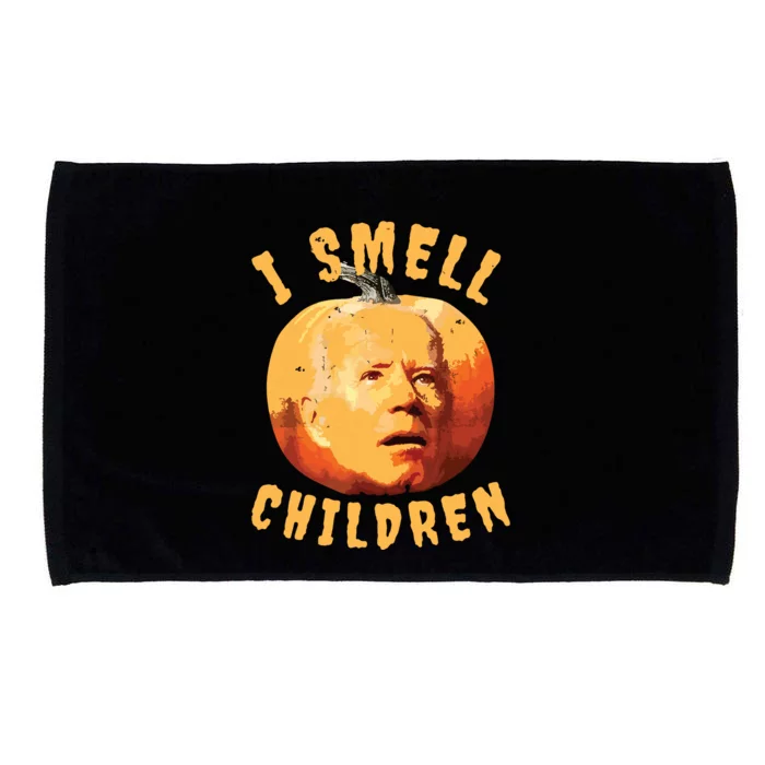 Funny Joe Biden Halloween Pumpkin Confused I Smell Children Microfiber Hand Towel