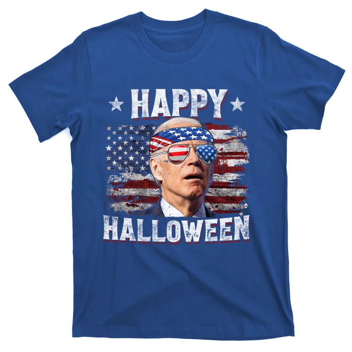 Funny Joe Biden 4th Of July Happy Halloween American Us Flag Cute Gift T-Shirt