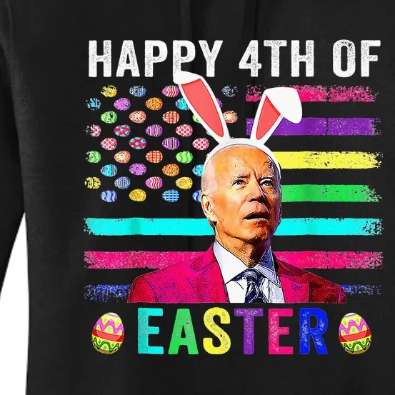 Funny Joe Biden Confused Merry 4th Of Easter Day Women's Pullover Hoodie