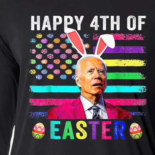 Funny Joe Biden Confused Merry 4th Of Easter Day Cooling Performance Long Sleeve Crew