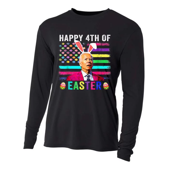 Funny Joe Biden Confused Merry 4th Of Easter Day Cooling Performance Long Sleeve Crew