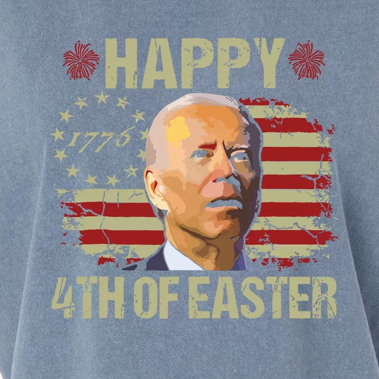 Fun Joe Biden 4th Of July Happy 4th Of Easter Us Flag Garment-Dyed Women's Muscle Tee