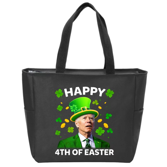 Funny Joe Biden St Patricks Day Happy 4th Of Easter Zip Tote Bag