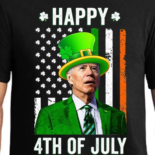 Funny Joe Biden Happy 4th Of July Confused St Patricks Day Pajama Set