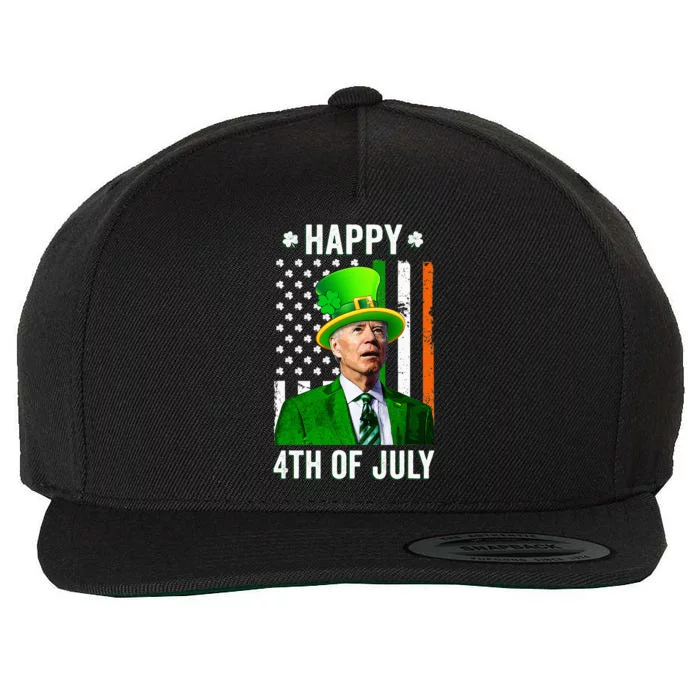 Funny Joe Biden Happy 4th Of July Confused St Patricks Day Wool Snapback Cap