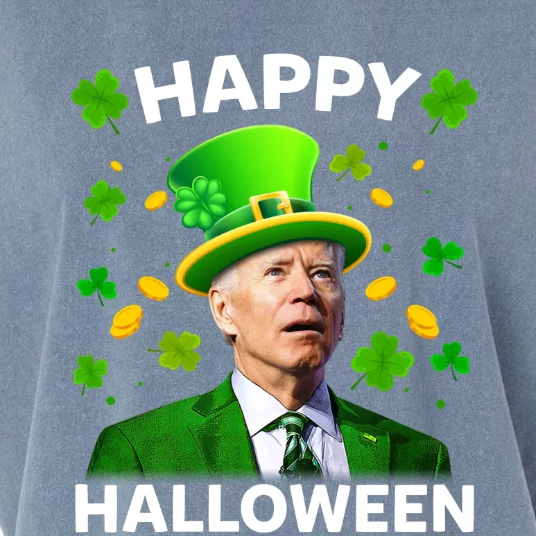 Funny Joe Biden St Patricks Day Happy Halloween Garment-Dyed Women's Muscle Tee