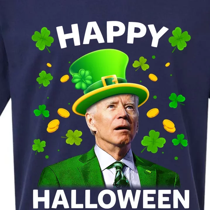 Funny Joe Biden St Patricks Day Happy Halloween Sueded Cloud Jersey T-Shirt