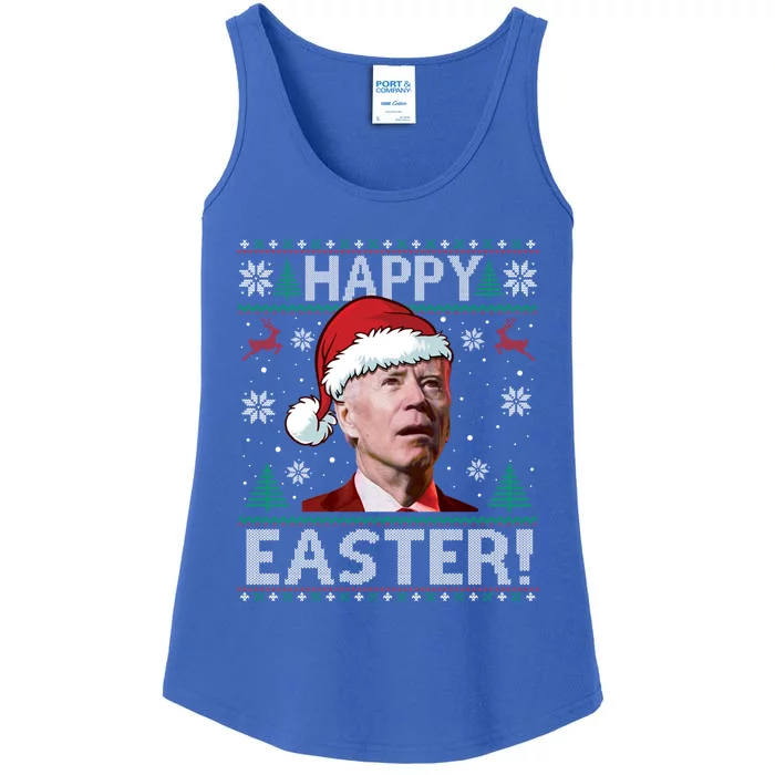 Funny Joe Biden Christmas Happy Easter Ugly Sweater Xmas Great Gift Ladies Essential Tank