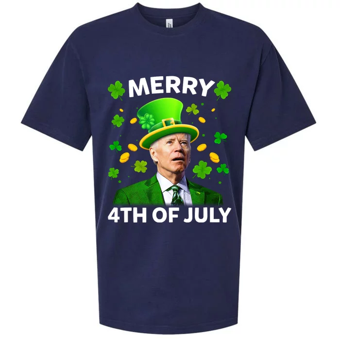 Funny Joe Biden St Patricks Day Merry 4th Of July Sueded Cloud Jersey T-Shirt