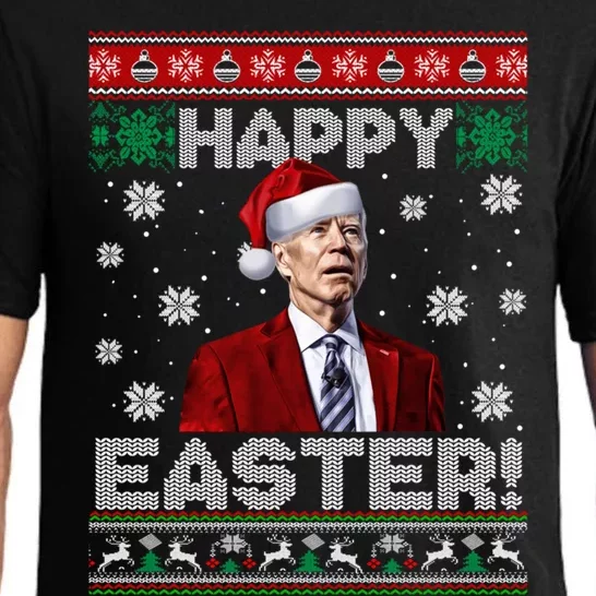 Funny Joe Biden Happy Easter Ugly Christmas Sweater Pajama Set