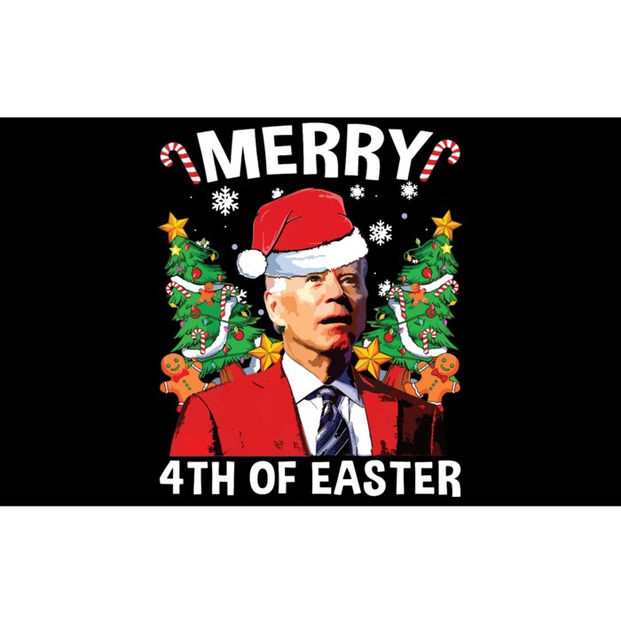 Funny Joe Biden Christmas Santa Hat Merry 4th Of Easter Xmas Bumper Sticker