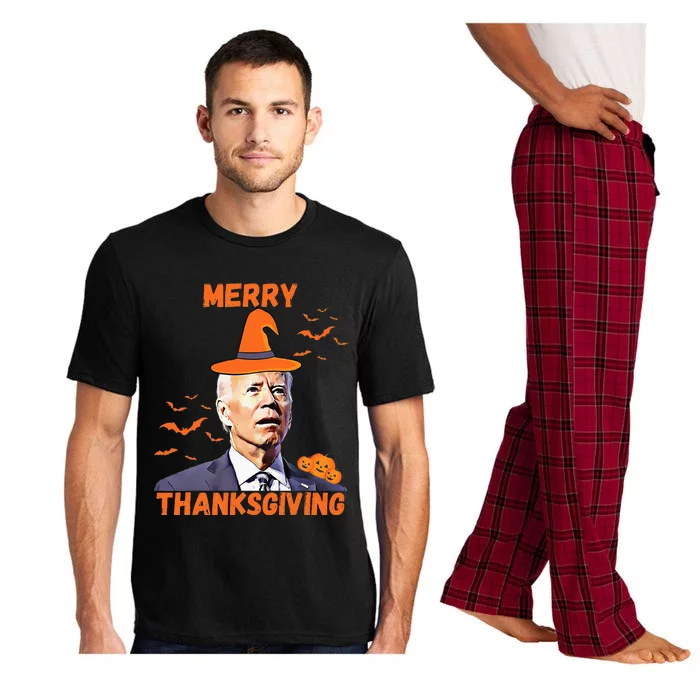 Funny Joe Biden Confused Merry Thanksgiving Happy Halloween Pajama Set