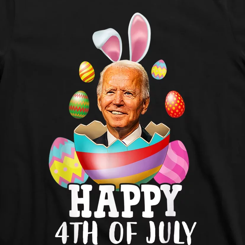 Funny Joe Biden Happy 4th July Confused Easter Biden Bunny T-Shirt