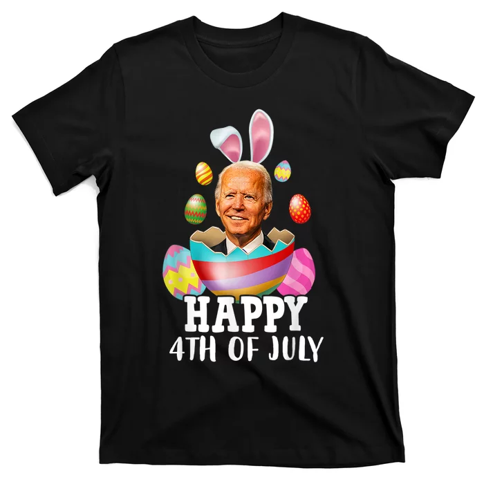 Funny Joe Biden Happy 4th July Confused Easter Biden Bunny T-Shirt