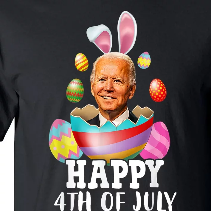 Funny Joe Biden Happy 4th July Confused Easter Biden Bunny Tall T-Shirt