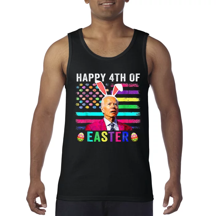 Funny Joe Biden Confused Merry 4th Of Easter Day Tank Top