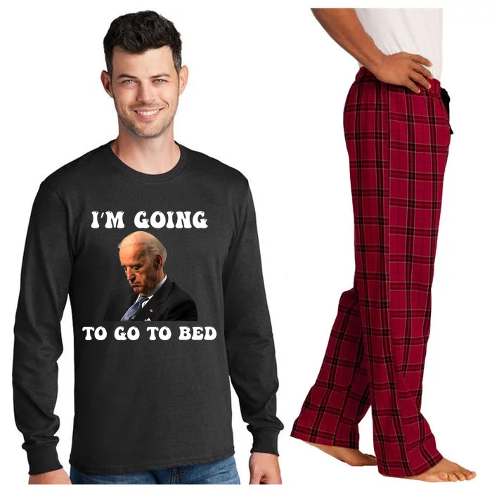 Funny Joe Biden I’m Going To Go To Bed Anti Biden Liberal Long Sleeve Pajama Set