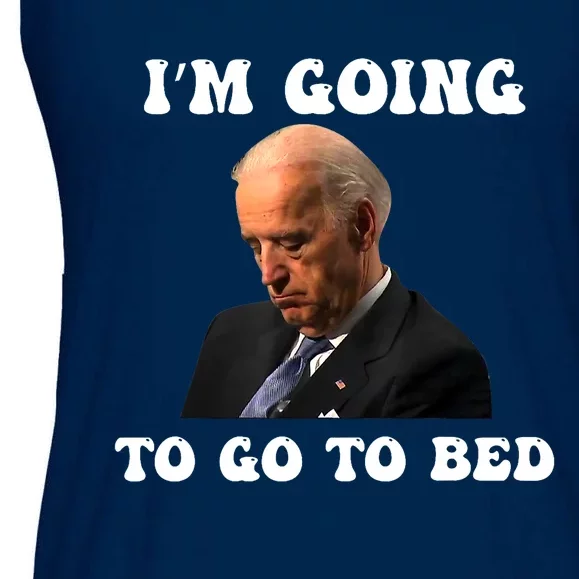 Funny Joe Biden I’m Going To Go To Bed Anti Biden Liberal Ladies Essential Flowy Tank