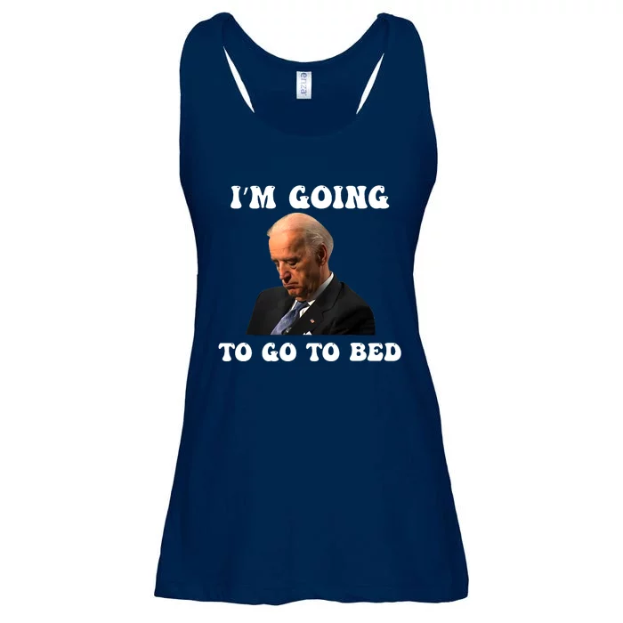 Funny Joe Biden I’m Going To Go To Bed Anti Biden Liberal Ladies Essential Flowy Tank