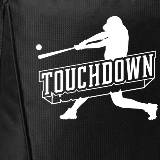 Funny Joke Baseball Touchdown Joke Gift Design Gift City Backpack